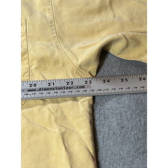 Tommy Bahama Shirt Mens Large Silk Yellow Hawaiian Button Up Short Sleeve - Picture 3 of 9